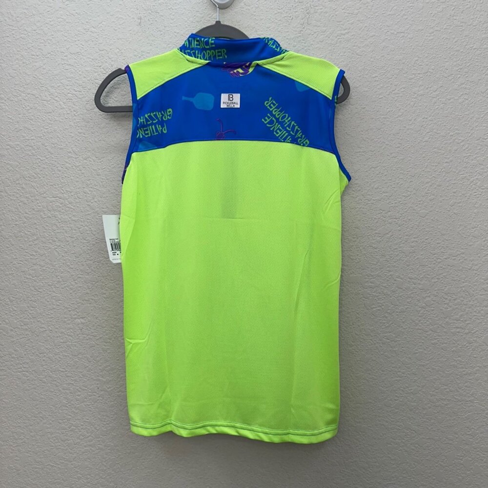 Pickleball Bella 1/4 Zip Sleeveless Jersey Tank Top Shirt Womens size Medium NEW - Picture 5 of 7
